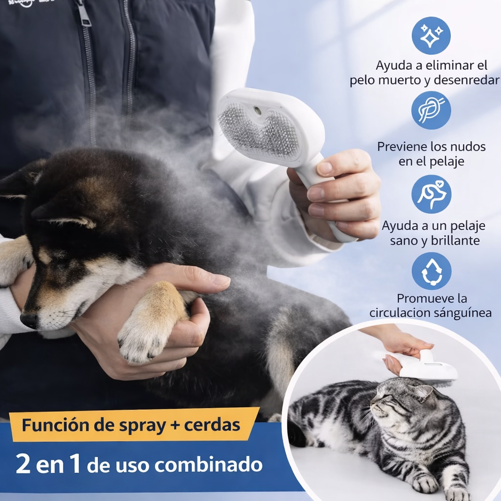 Cepillo a vapor perros y gatos