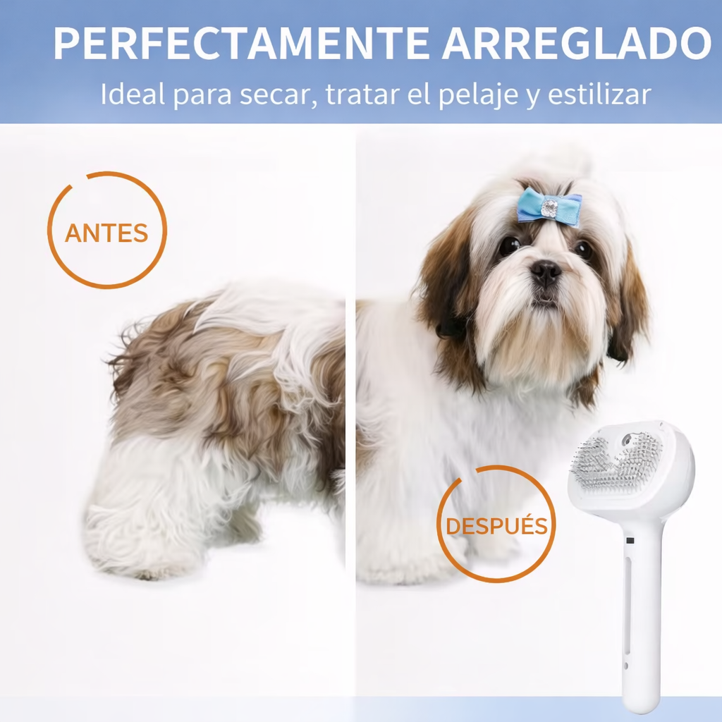 Cepillo a vapor perros y gatos
