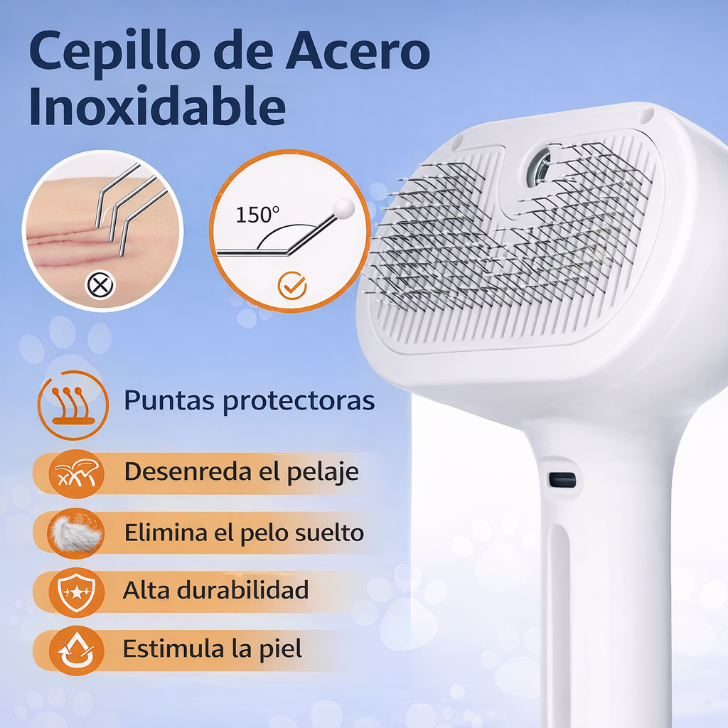 Cepillo a vapor perros y gatos